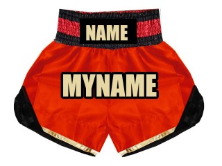 Shorts Boxe Anglaise Personnalisé : KNBSH-022-Rouge